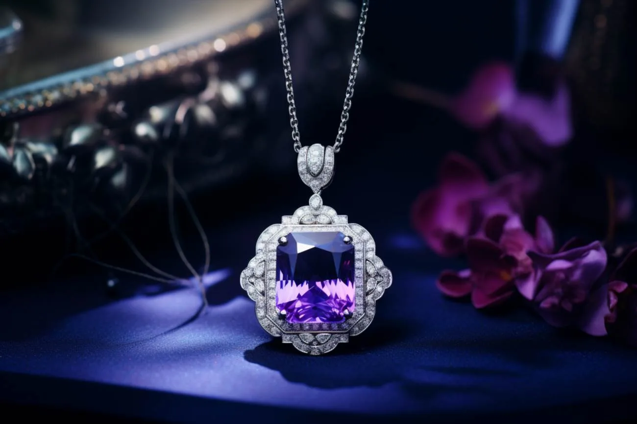 Ametist smycken: fånga skönheten i lila kristall