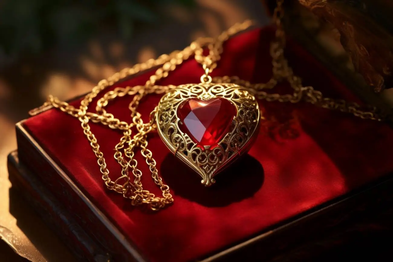 Röd smyckesten: skönheten och symboliken